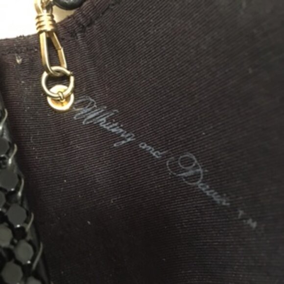 Vintage Whiting & Davis Black Mesh Envelope Style Bag - Picture 6 of 12